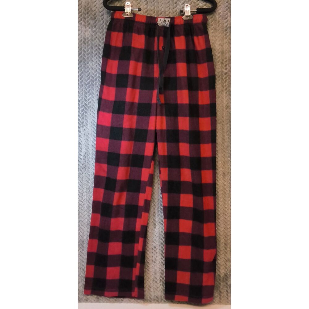 Lucky Brand Red and Black Plaid Pajama Pants